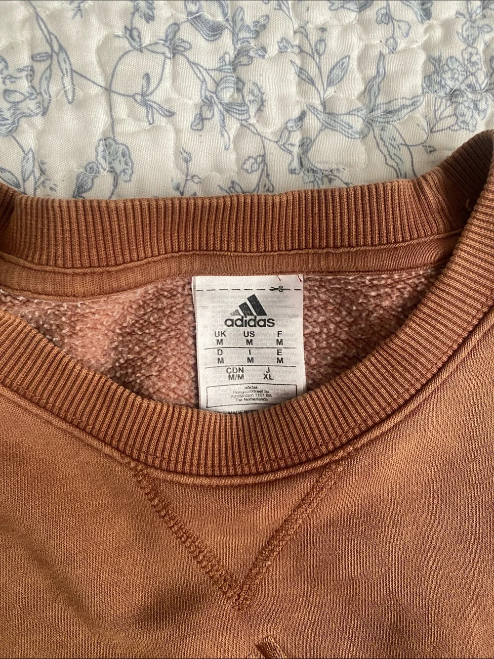 adidas Men's Rust Brown Crewneck Sweatshirt